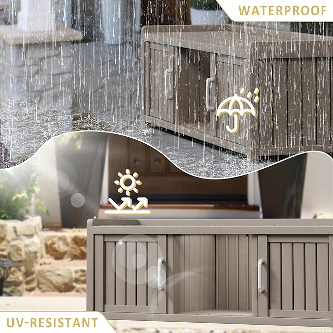 Storage Bench - Waterproof Resin Shoe Bench - Indoor & Outdoor Use - Image 7