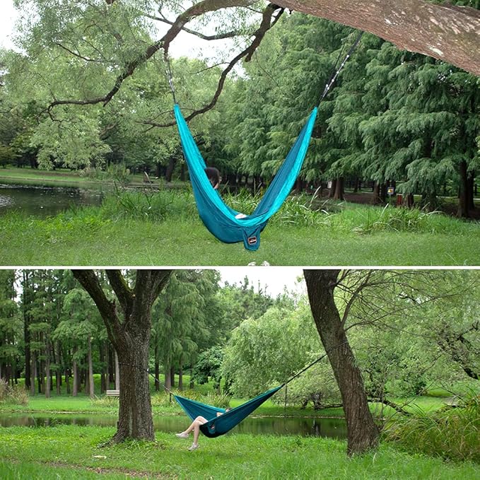 Camping Hammock, Super Lightweight Portable Parachute Hammock - Image 7