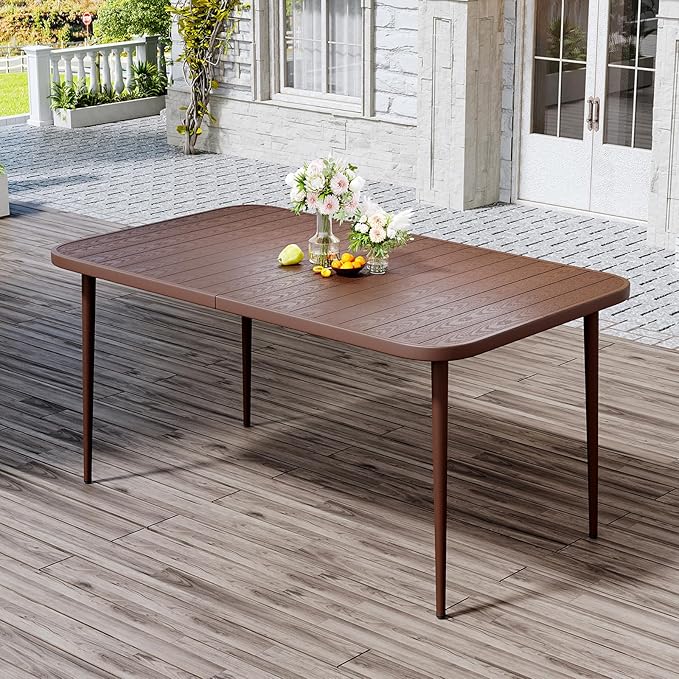 JEAREY Patio Dining Table, Outdoor Dining Table All-Weather by JEAREYOutdoorsCollection