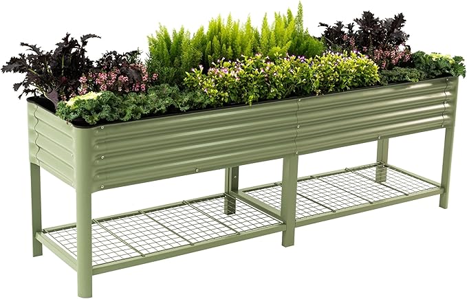 Elevated Raised Garden Bed-V Series, 1400 Lbs Weight Capacity, Outdoor Planter by VegoGarden