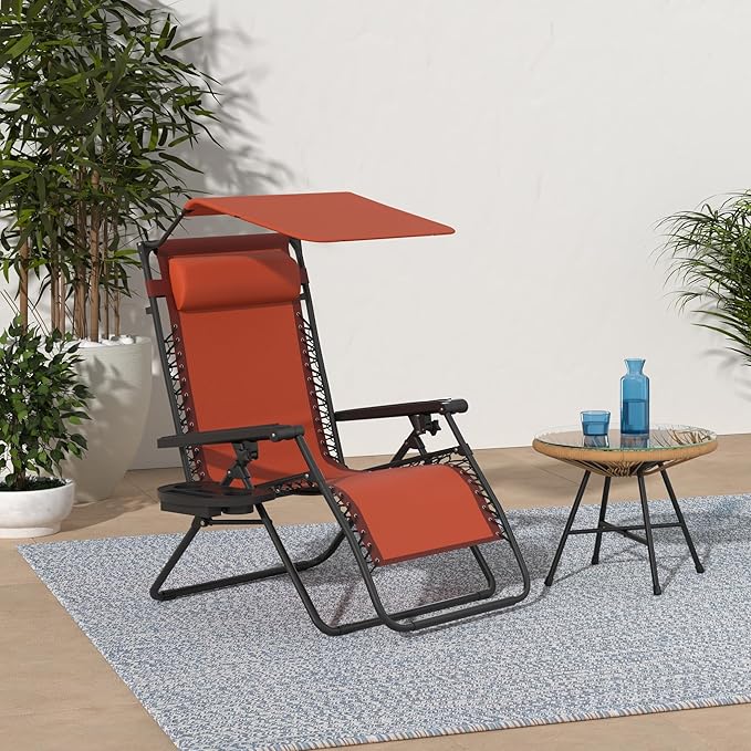 Best Choice Products Folding Zero Gravity Outdoor Recliner Patio Lounge Chair - Image 2
