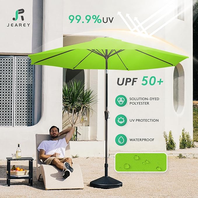 JEAREY 9FT Outdoor Patio Umbrella Outdoor Table Umbrella - Image 3