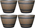 Classic Home and Garden Whiskey Plastic Resin Flower Pot Barrel Planter by ClassicHomeandGarden