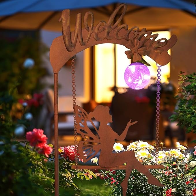 HONGLAND Solar Garden Lights Outdoor Decor, Solar Fairy Lights Outdoor Moon - Image 9