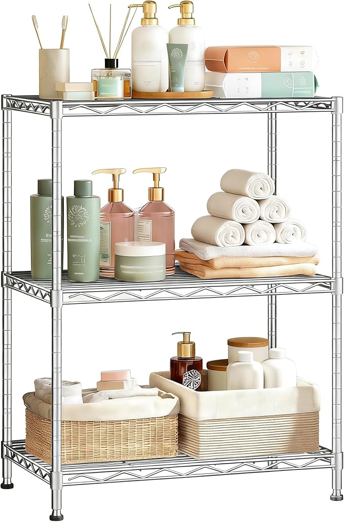 Xcity Storage Shelves, 3 Tier Heavy Duty Metal Shelving Unit, 1050 LBS Capacity by Unknown