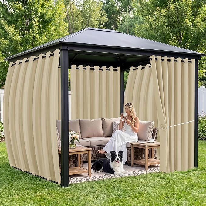 Gazebo Curtains Outdoor Waterproof 6 Panels - Image 4