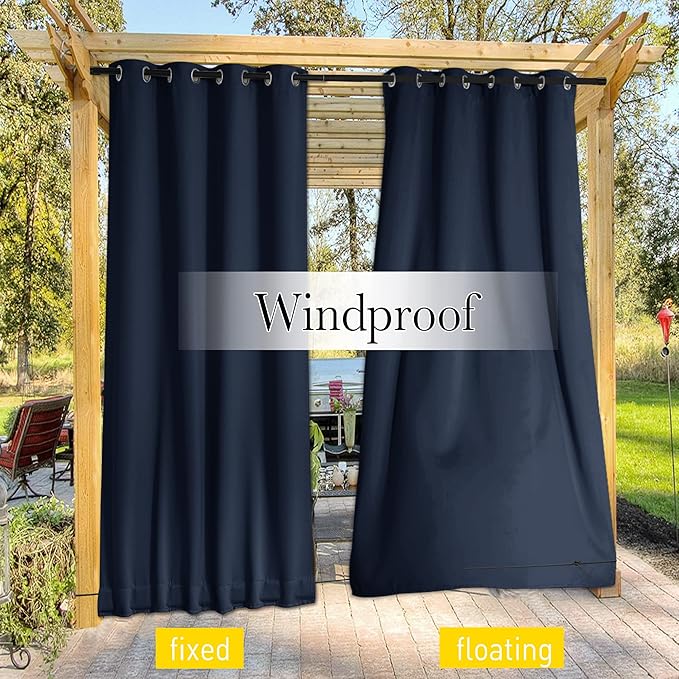 NICETOWN 2 Panels Weighted Blackout Curtains - Image 7