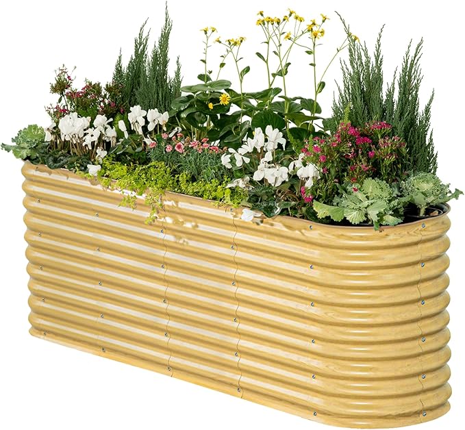 32" Extra Tall Raised Garden Bed Kits, 3.5 x 6.5 x 2.7ft Deep Root 9 in 1 by VegoGarden