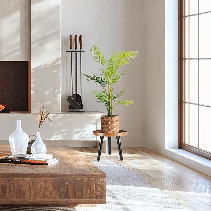 Indoor Plant Stand, Wood Mid Century Plant Table in Walnut Finish, Tall Plant - Image 7