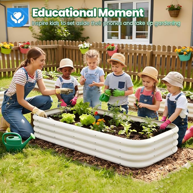 Quictent Galvanized Raised Garden Bed Kit, Ground Planter Strengthened by - Image 3