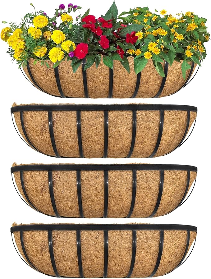 4pack 24-inch Window Sill Window Railing Planters by SMYAXUNW