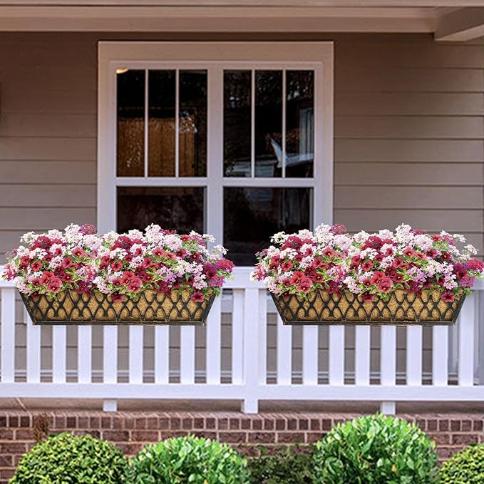 4 Pack 30 Inch Window Boxes Planters Railing Planter Box - Image 2