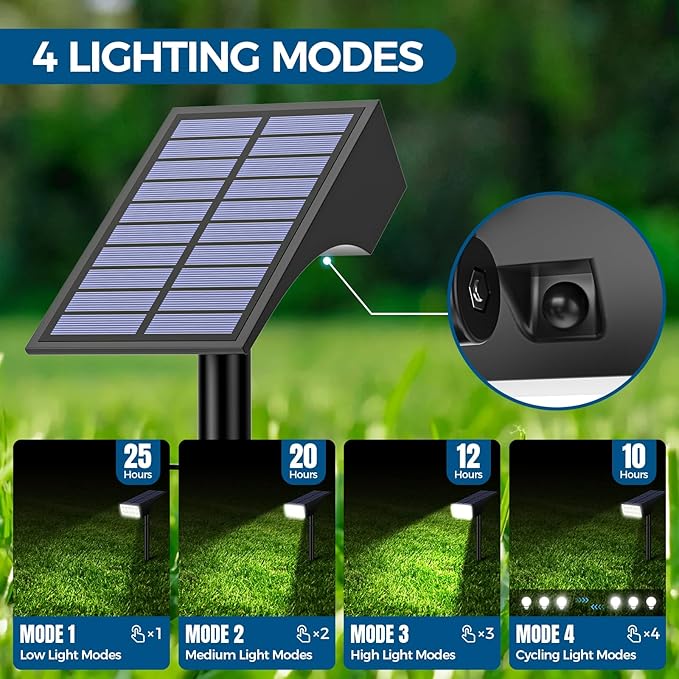 12Pack Solar Spot Lights Outdoor, Solar Lights Outdoor Waterproof - Image 3