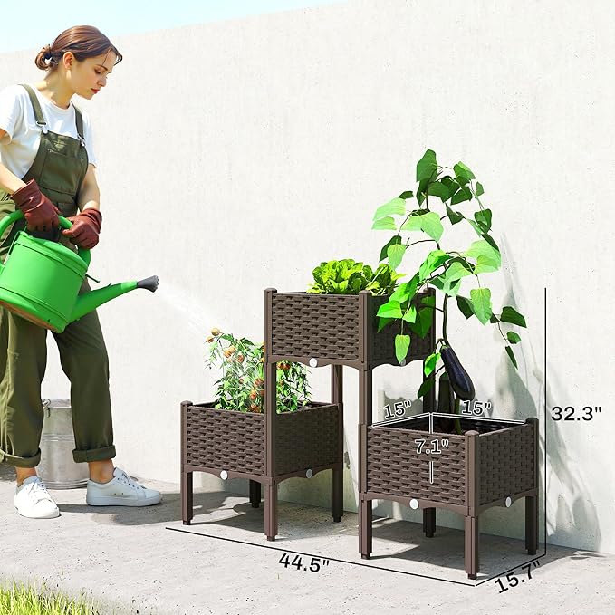Outsunny Plastic Raised Garden Bed - Image 7