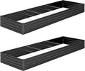 2PCS 12x4x1FT Galvanized Raised Garden Bed Kit, Vegetable Boxes-Rectangle Metal by DIIYIV