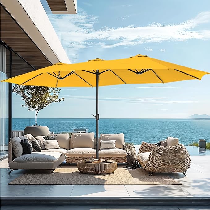 PHI VILLA 15ft Large Patio Umbrellas by PHIVILLAThepioneerofcomfortablehouseholdsupplies