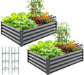 Quictent Galvanized Raised Garden Bed 4x3x1 Ft Metal Planter Box by QUICTENT
