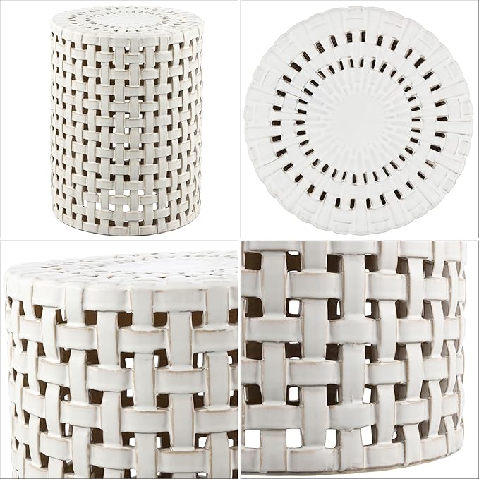 SAFAVIEH Home Collection Sayre Cream Ceramic 18-inch Decorative Accent Garden - Image 7