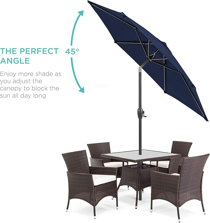 Best Choice Products 7.5ft Heavy-Duty Round Outdoor Market Table Patio Umbrella - Image 2