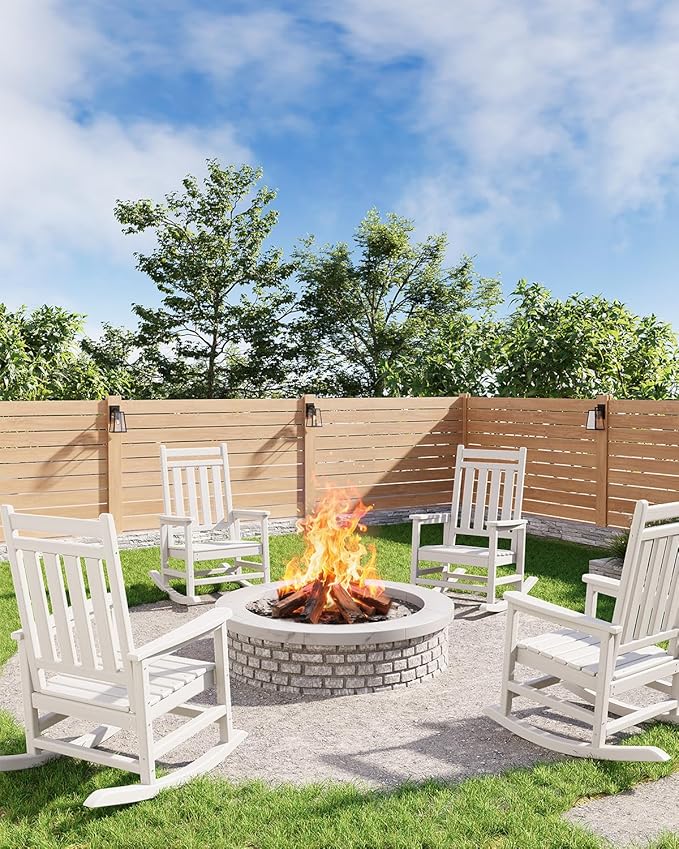 GarveeLife Poly Lumber Rocking Chair Outdoor - Image 5