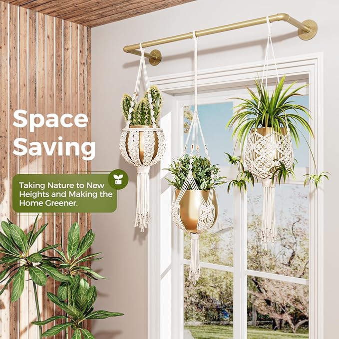 Bamworld Hanging Planters for Indoor Plants Plant Hanger Indoor Hanging Plant - Image 3