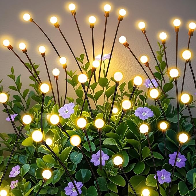 Solar Garden Lights Outdoor, 2 Pack 16LED Waterproof Solar Powered Lights by NBQQ