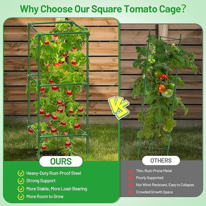 Legigo 4 Pack Square Tomato Cages - Image 6