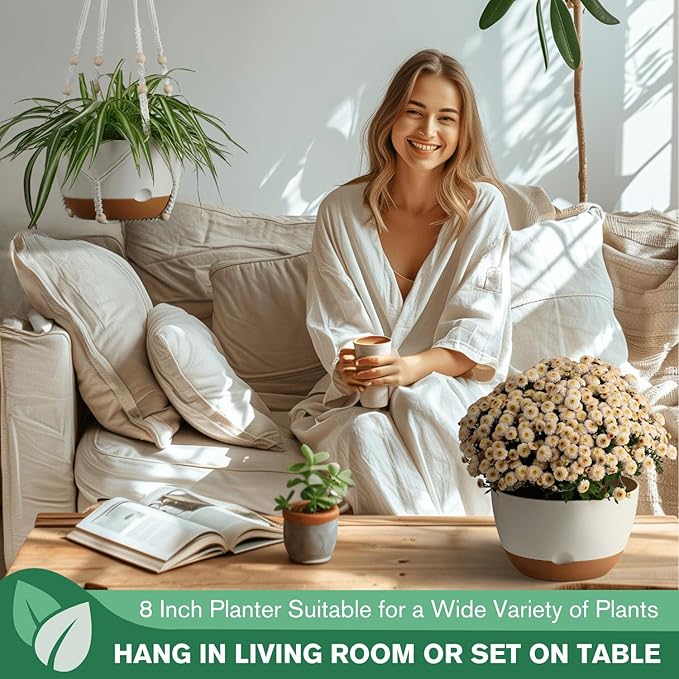 montresor Set of 2-8 Inch Hanging Planters - Image 7