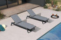 PURPLE LEAF Outdoor Chair Chaise Lounge Sun Lounges Aluminum Poolside by PURPLELEAF