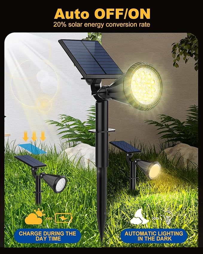 Solar Spot Lights Outdoor, 10 Pack Outdoor Solar Lights - Image 3
