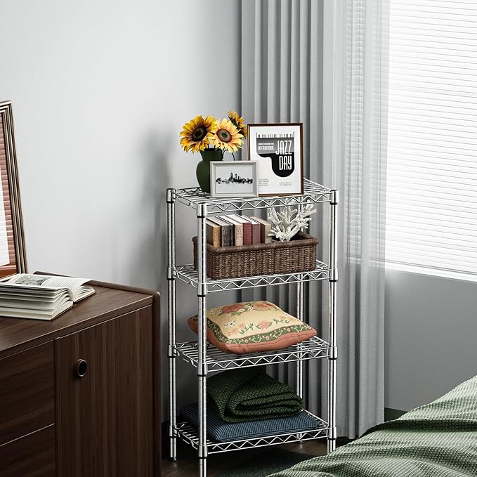 1000 lbs 4 Tier Shelf Metal Storage Shelves Wire Rack Closet Organizers - Image 5