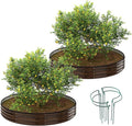 Galvanized Metal Planter Round Raised Garden Bed Kit by ZFHgarden