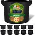 Gardzen 10-Pack 15 Gallon Grow Bags, Aeration Fabric Pots by Gardzen