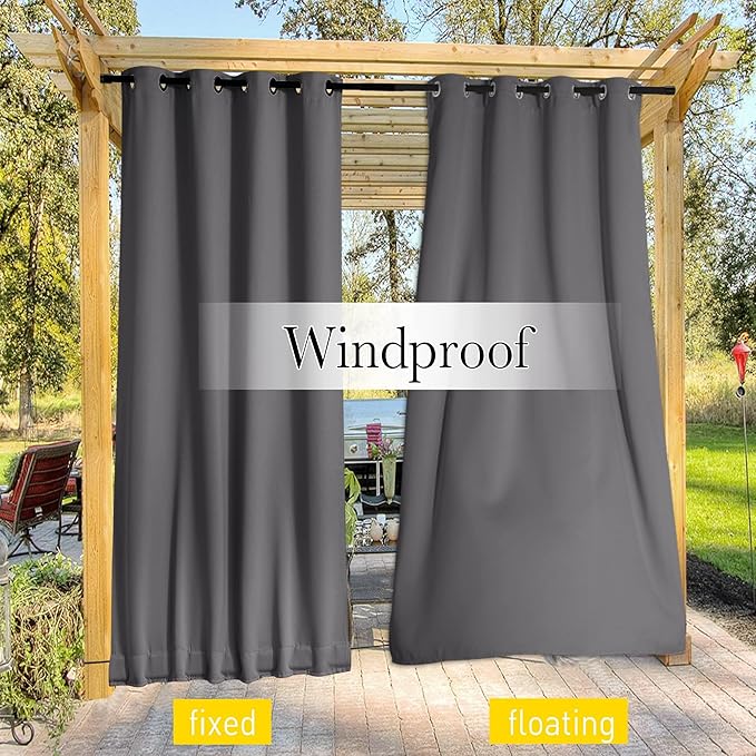NICETOWN 2 Panels Weighted Blackout Curtains - Image 7