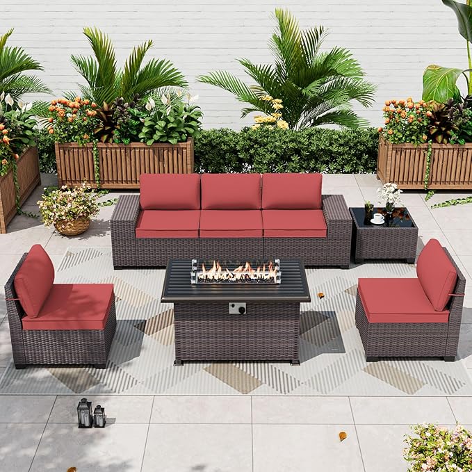 ALAULM 7 Pieces Patio Furniture Set by ALAULM