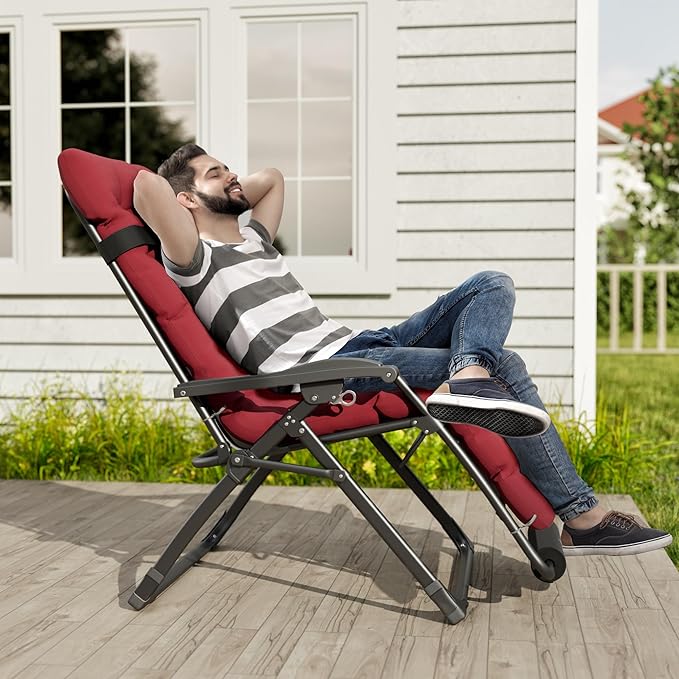 UDPATIO Oversized Zero Gravity Chair 29In XL Patio Reclining Chair - Image 2