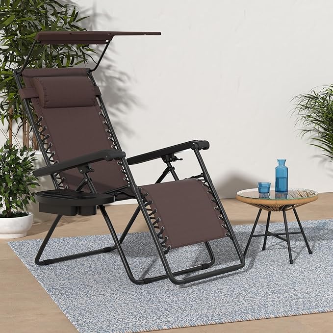 Best Choice Products Folding Zero Gravity Outdoor Recliner Patio Lounge Chair - Image 2