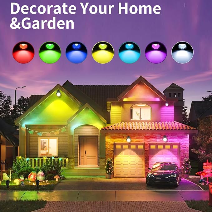 12W LED Landscape Lights Low Voltage, RGBW Color Changing 12V AC/DC Waterproof - Image 4