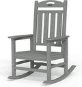 Oversized Rocking Chair Outdoor, High Back Porch Rocker Chair, HDPE All Weather by Suunyn