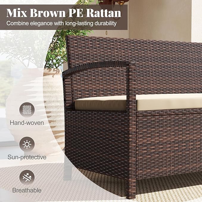 Tangkula 42 Gallon Outdoor Bench - Image 6