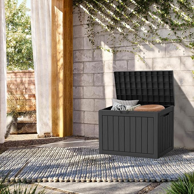 TARKARI 45 Gallon Lockable Resin Deck Box, Waterproof & UV-Resistant Outdoor - Image 7