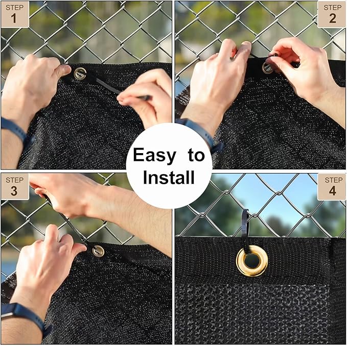 UPGRADE Privacy Screen 3' x 10' Fence Commercial Shade Cover - Image 5