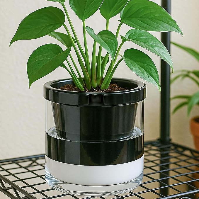 D'vine Dev 8 Inch Design Self Watering Planter - Image 5