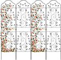 hogardeck 4 Packs 84 * 19 inch Metal Garden Trellis by HOGARDECK