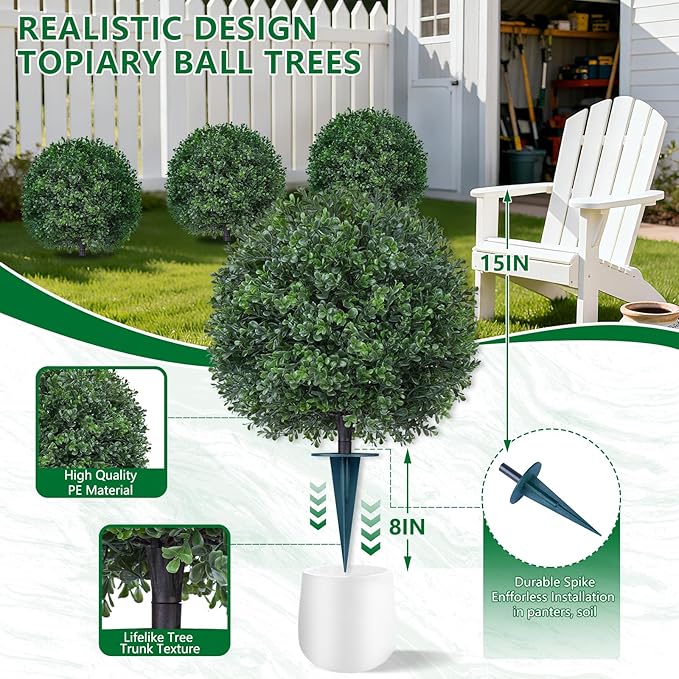 Artificial Boxwood Topiary Trees - Image 3