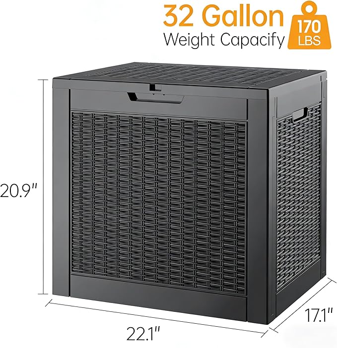 Outdoor Storage Box, Resin Deck Boxes Indoor and outdoor, Waterproof Storage - Image 2