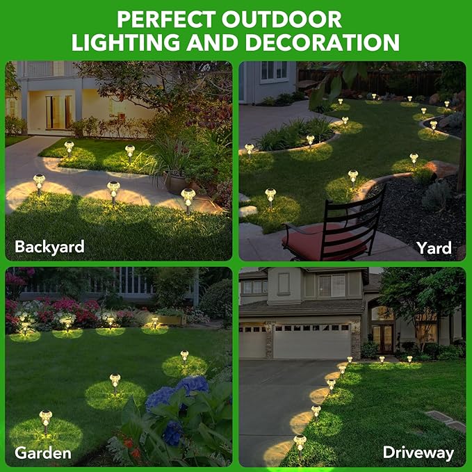 Solar Lights Outdoor, 16 Pack Mushroom Lights Outside Waterproof, Solar Powered - Image 4