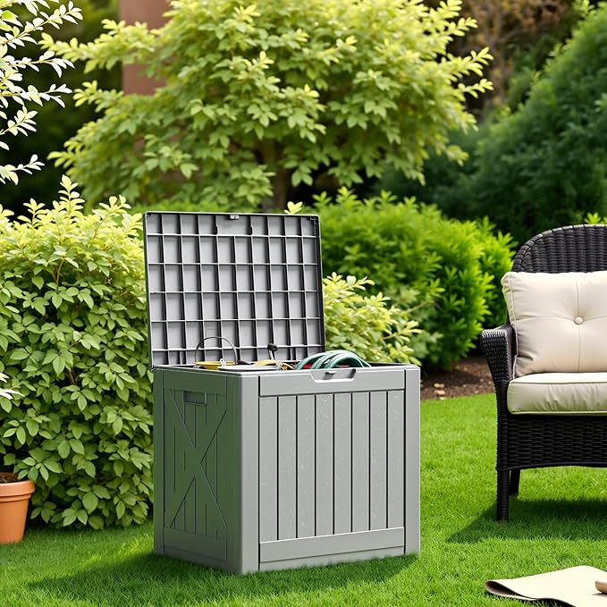 Flamaker Resin Deck Box 40 Gallon Waterproof Outdoor Indoor Storage Box - Image 3
