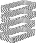 4 Pack Raised Beds for Gardening, Corrugated Galvanized Steel Raised Garden Bed by OZMSHF