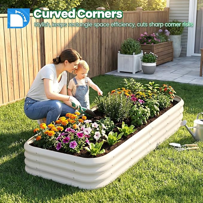 Quictent Galvanized Raised Garden Bed Kit, Ground Planter Strengthened by - Image 2